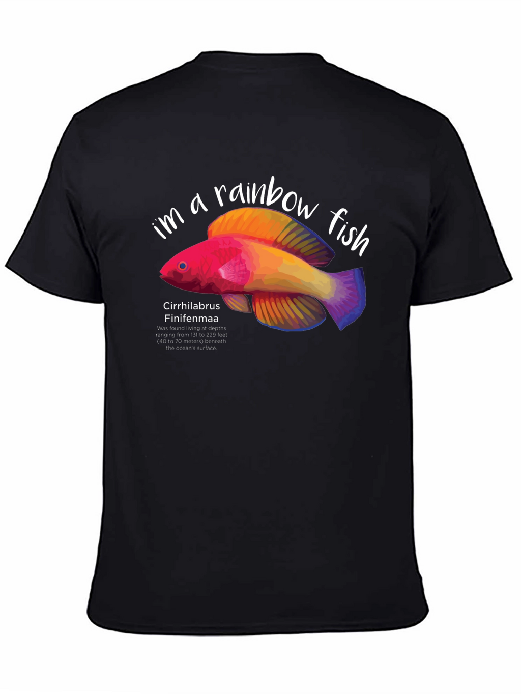 Rainbow Fish Graphic T-Shirt - Marine Life Tee