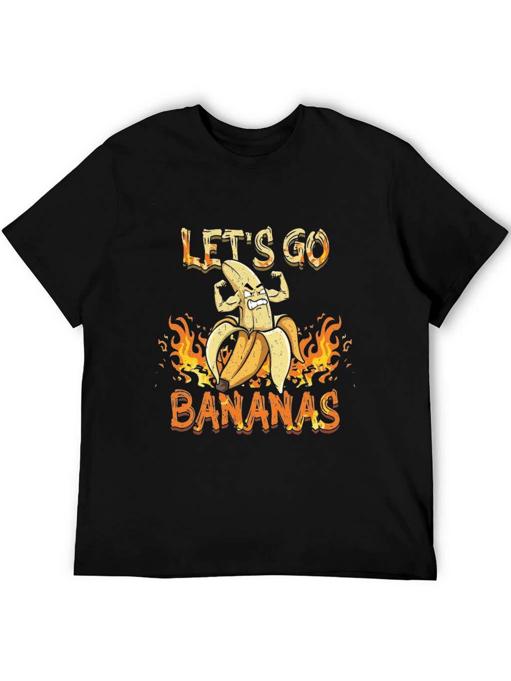 Lets Go Bananas Graphic Tee - Black Cotton T-Shirt