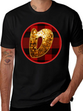 Plaid Circle Letter O Graphic Tee