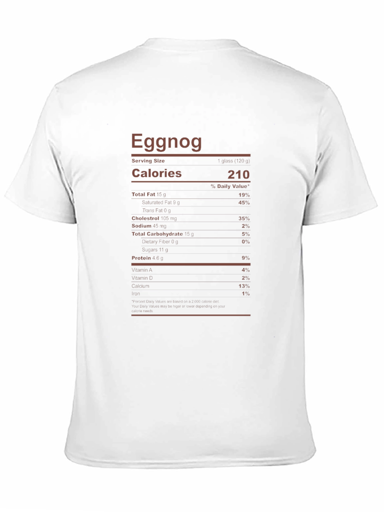 Eggnog Nutrition Facts Graphic Tee