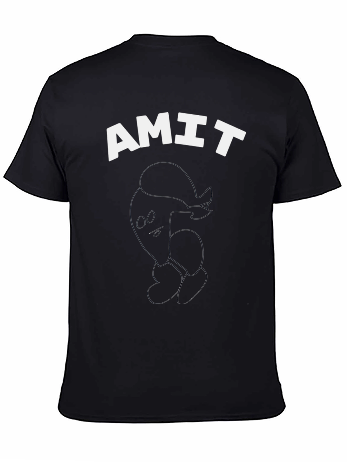 Mens Black AMIT Graphic T-Shirt