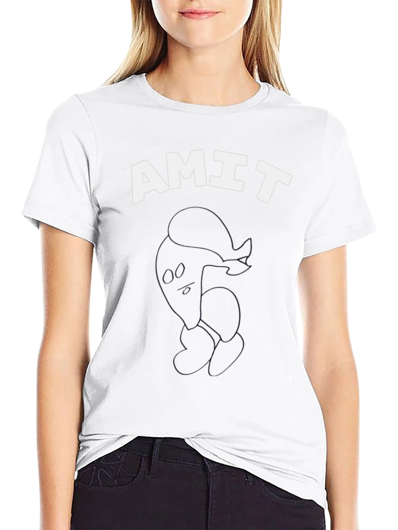 Mens Black AMIT Graphic T-Shirt