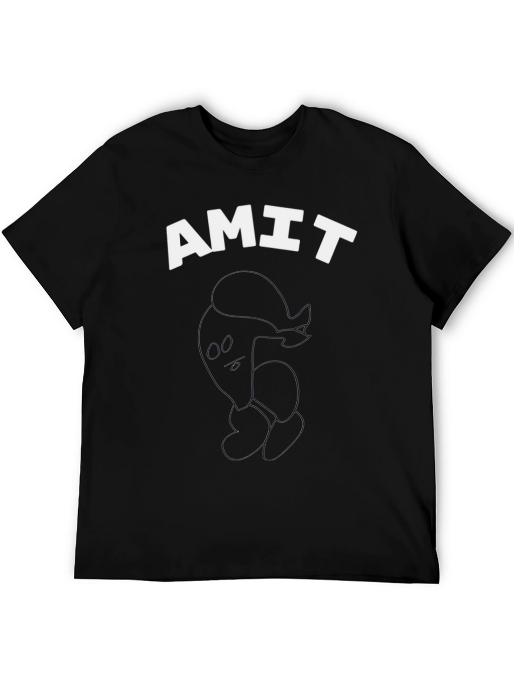 Mens Black AMIT Graphic T-Shirt