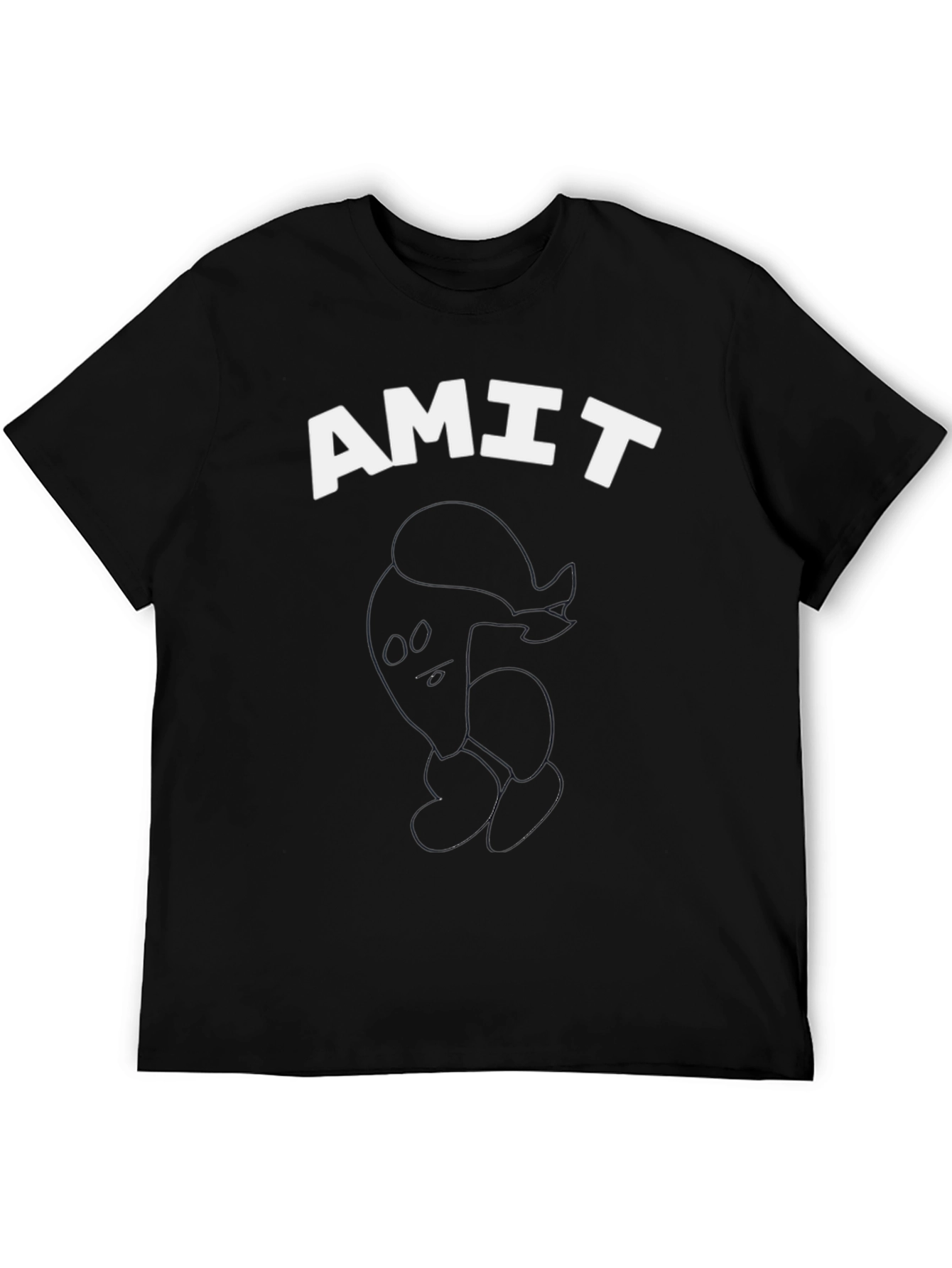 Mens Black AMIT Graphic T-Shirt