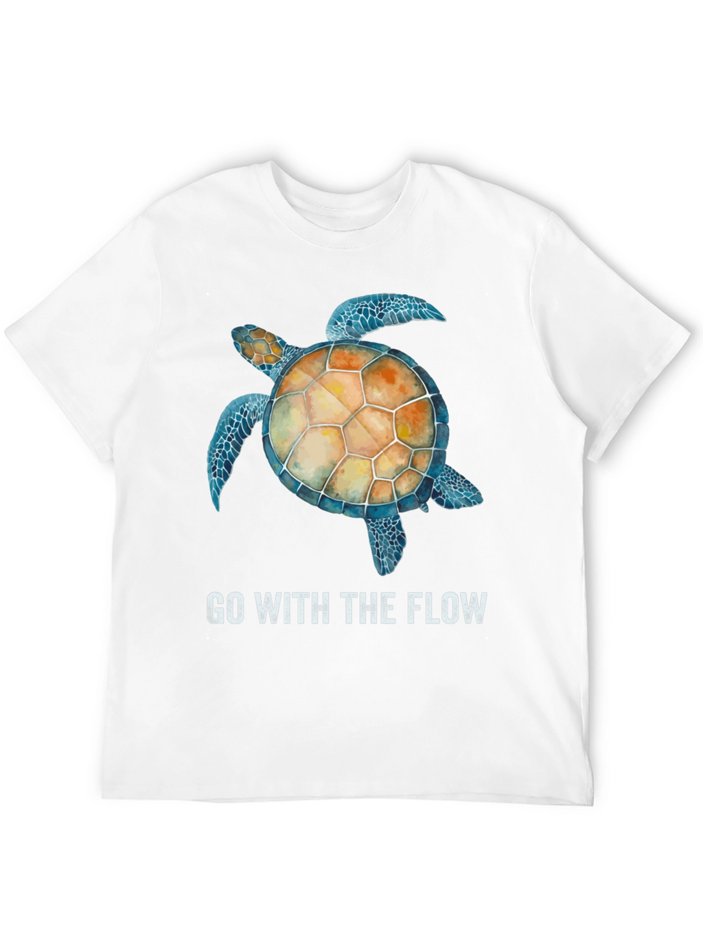 Go With The Flow Turtle Graphic T-Shirt