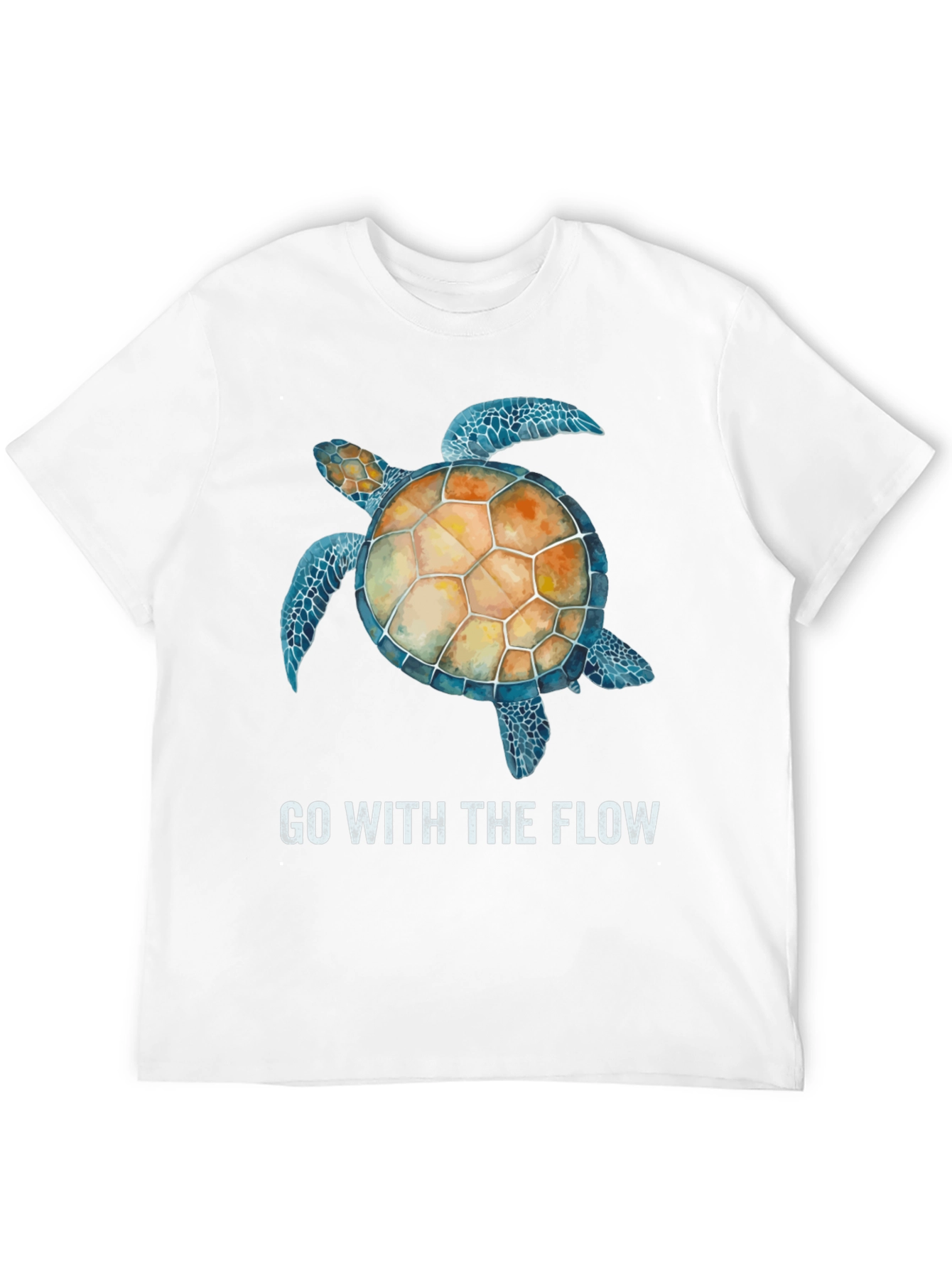 Go With The Flow Turtle Graphic T-Shirt