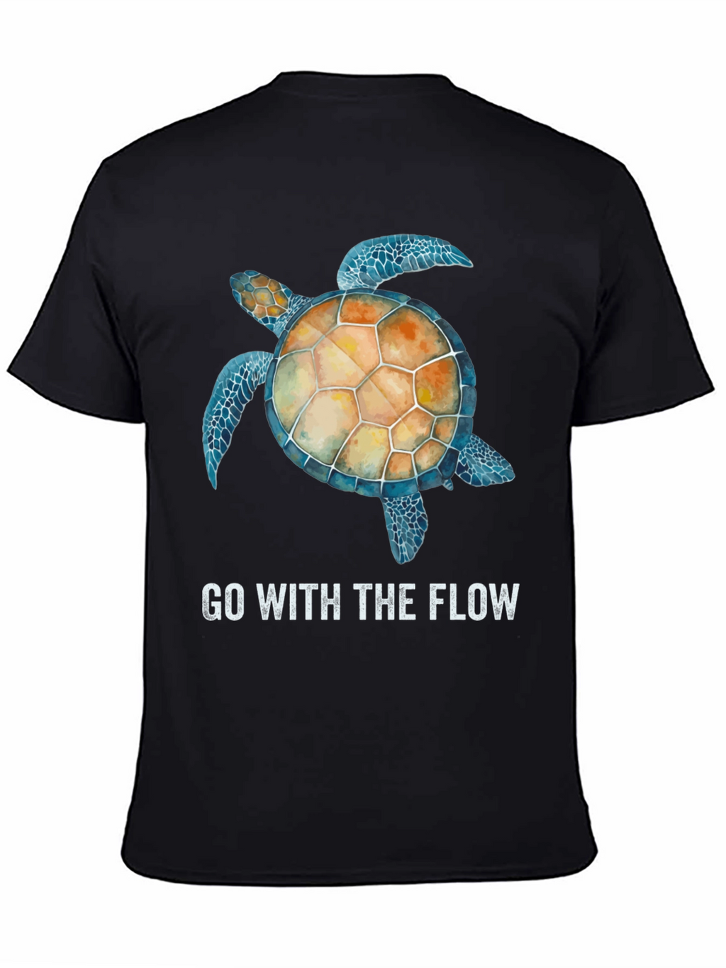 Go With The Flow Turtle Graphic T-Shirt