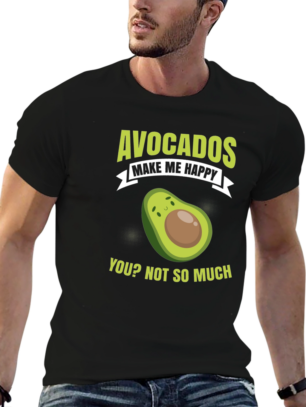 Avocados Make Me Happy T-Shirt Funny Avocado Lover Tee