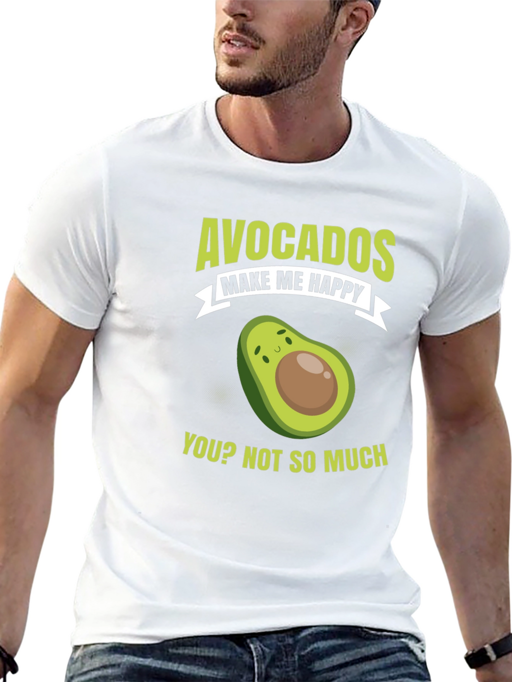 Avocados Make Me Happy T-Shirt Funny Avocado Lover Tee