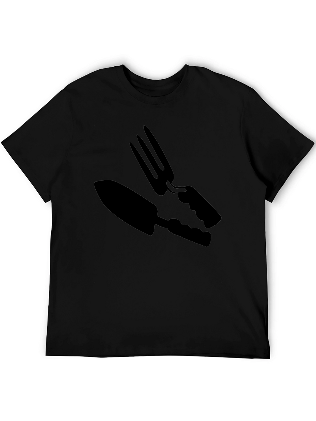 Gardening Tool Graphic Tee - Black Cotton Comfort