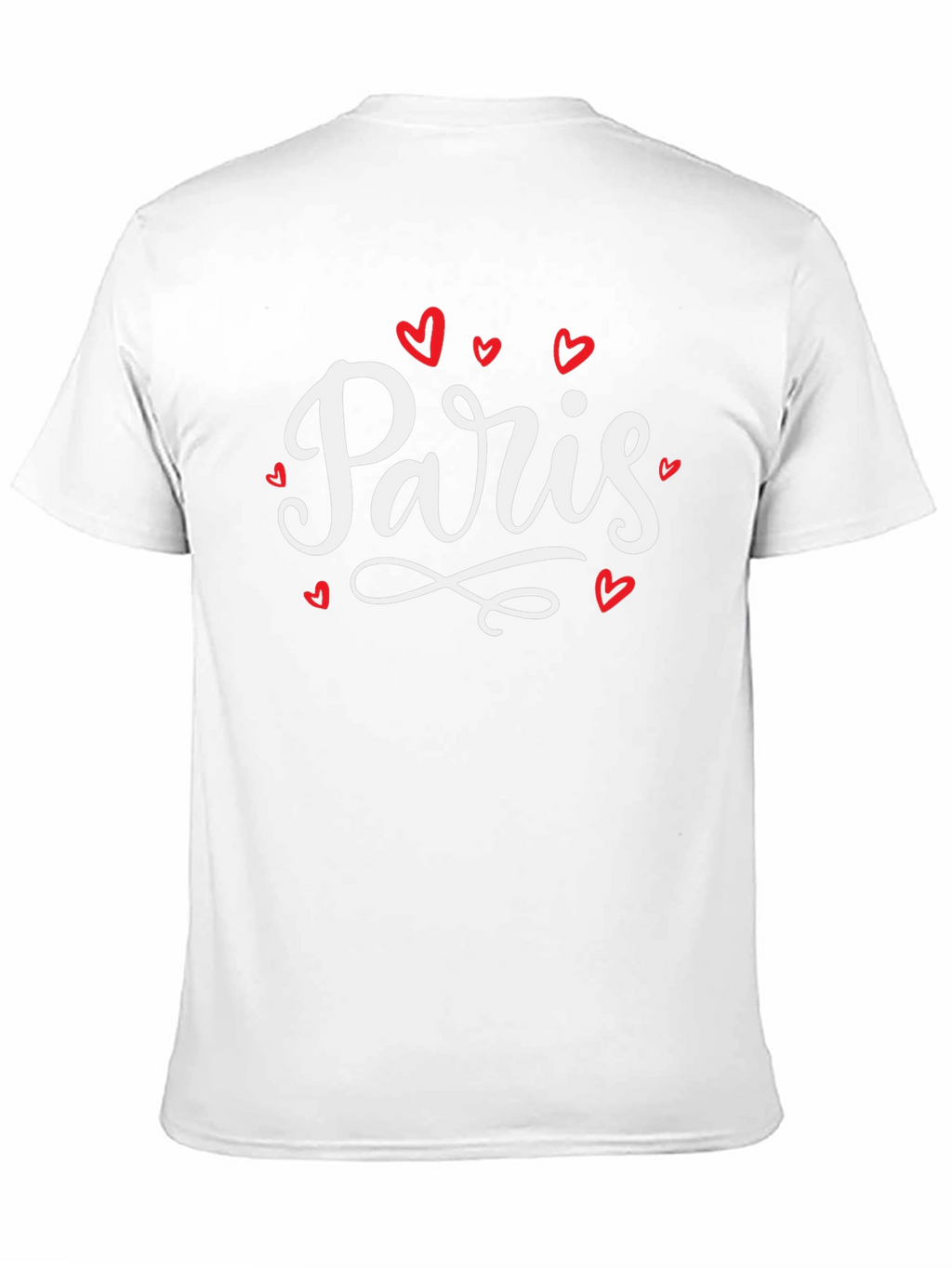 Paris Heart T-Shirt - Black Cotton Graphic Tee