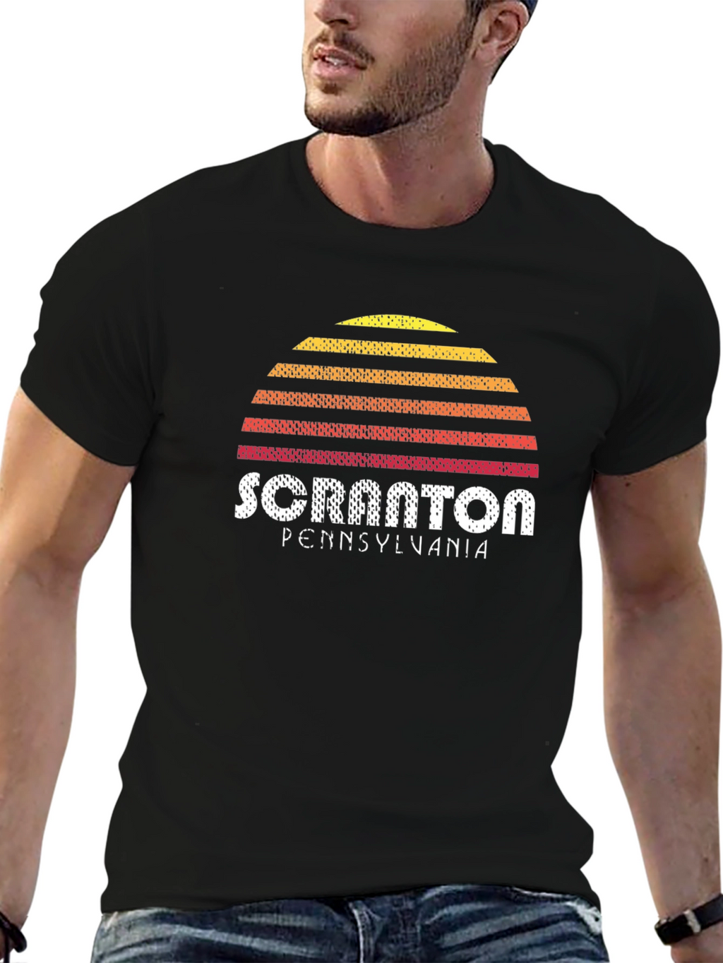 Scranton Pennsylvania Sunset Graphic Tee - Black