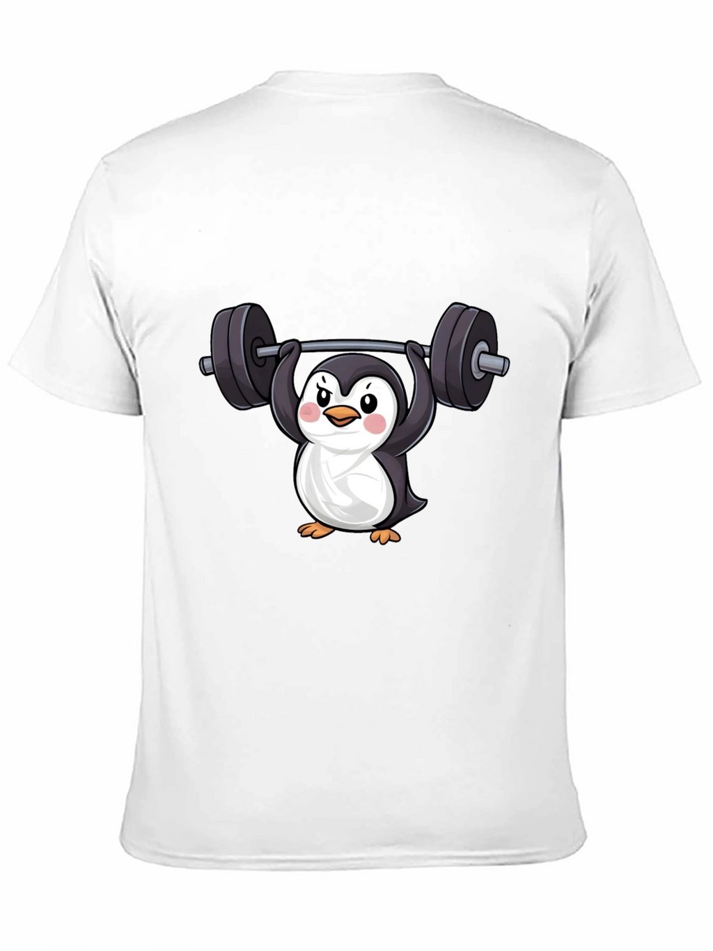 Penguin Lifting Weights Graphic Tee