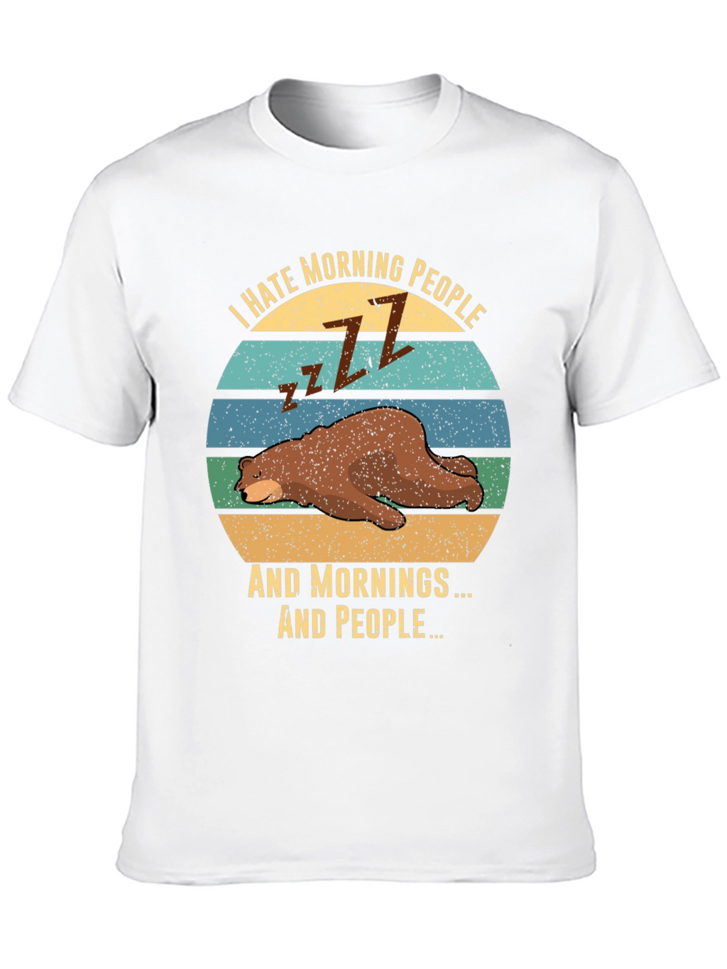 I Hate Morning People Bear T-Shirt