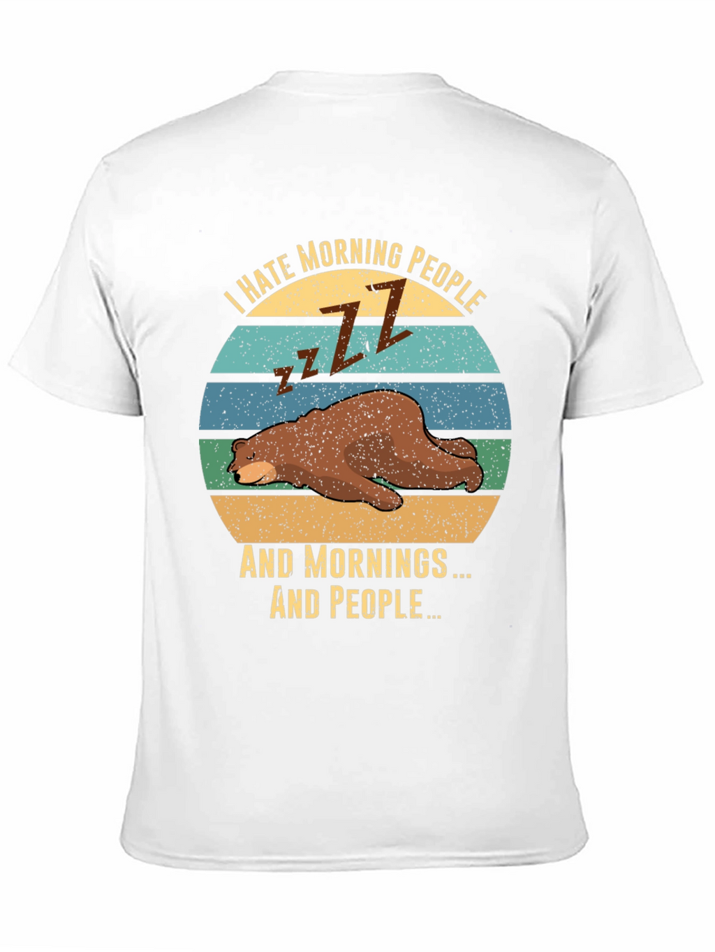 I Hate Morning People Bear T-Shirt