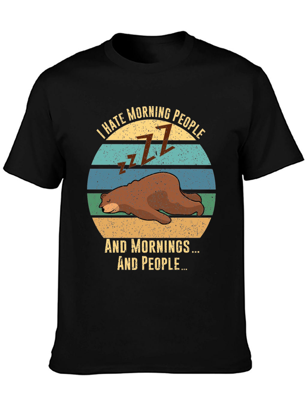 I Hate Morning People Bear T-Shirt