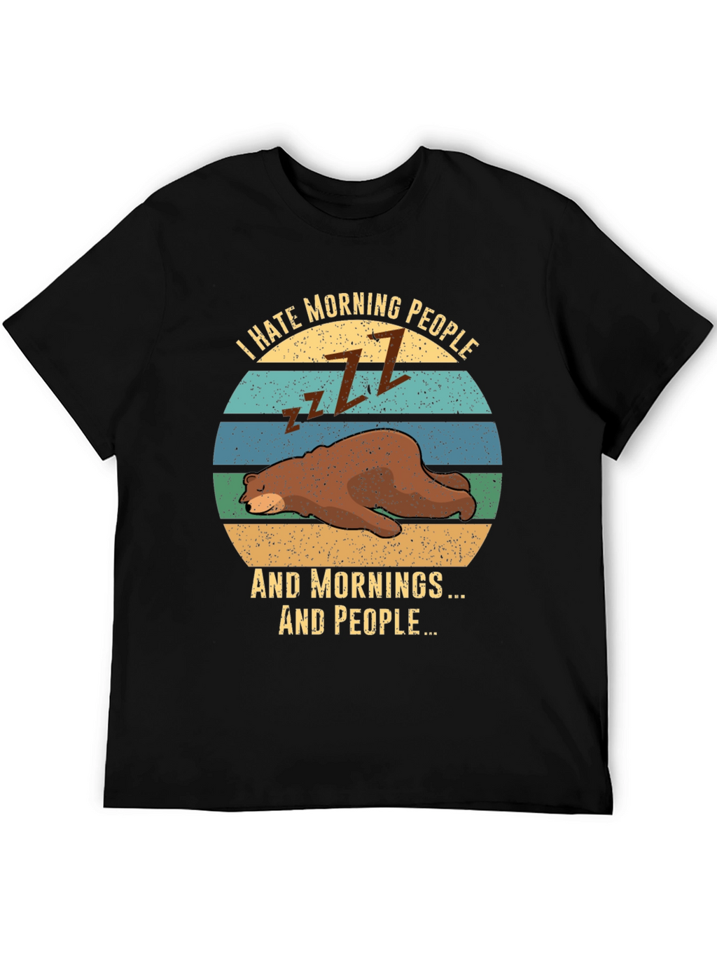 I Hate Morning People Bear T-Shirt