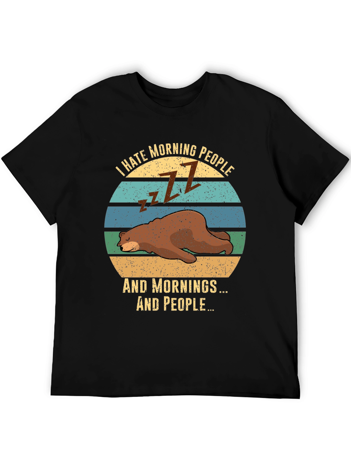 I Hate Morning People Bear T-Shirt