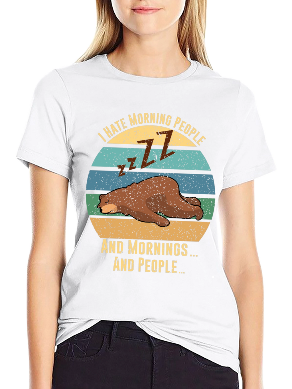 I Hate Morning People Bear T-Shirt