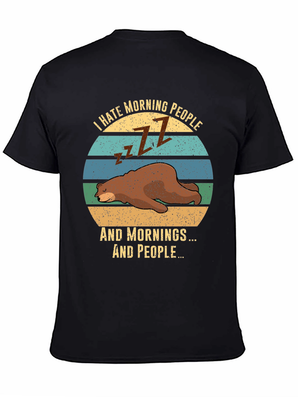 I Hate Morning People Bear T-Shirt