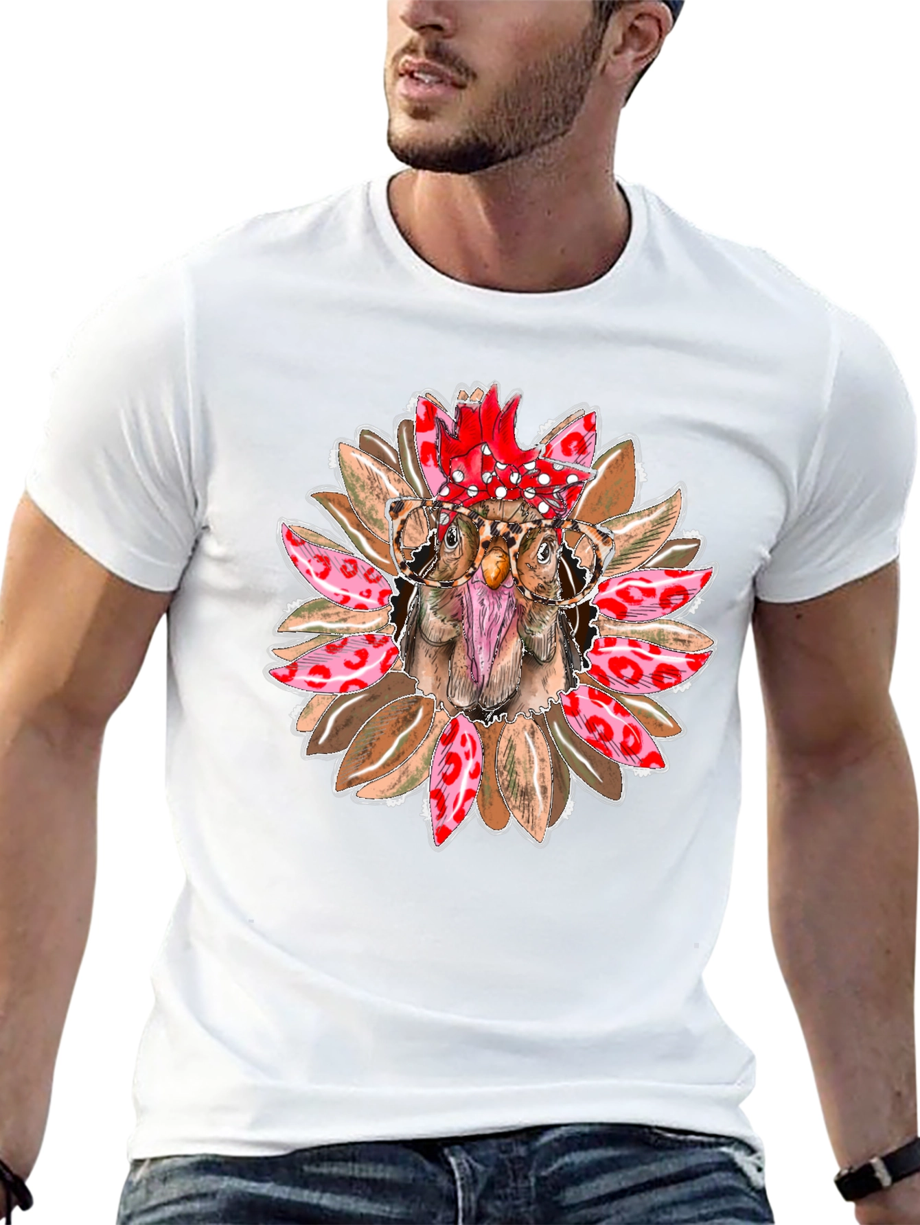 Funny Chicken with Glasses T-Shirt