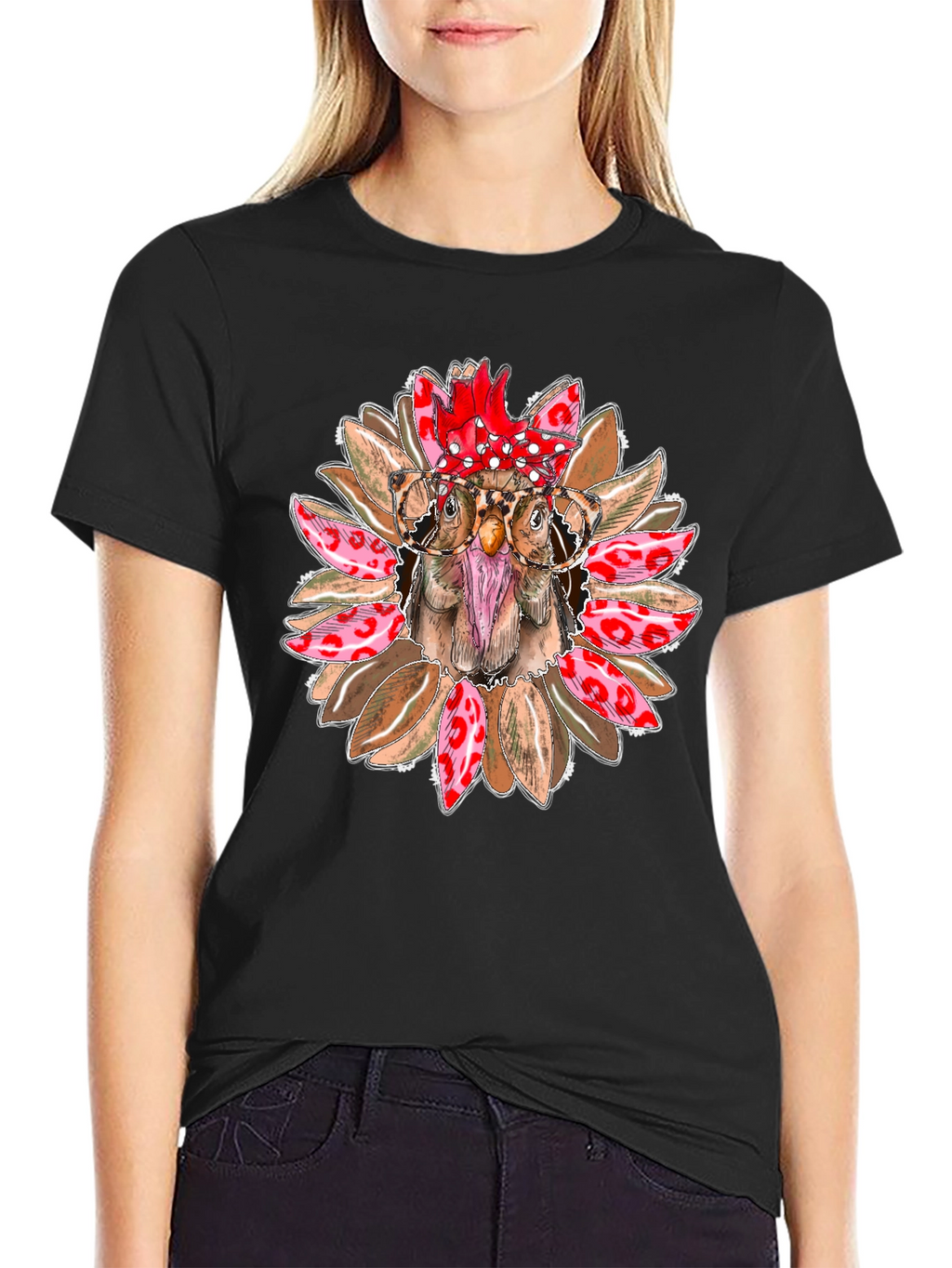Funny Chicken with Glasses T-Shirt