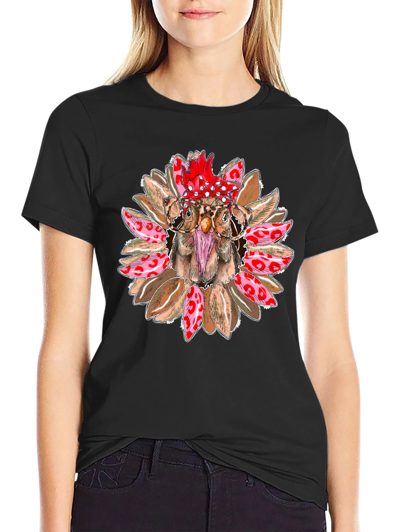 Funny Chicken with Glasses T-Shirt