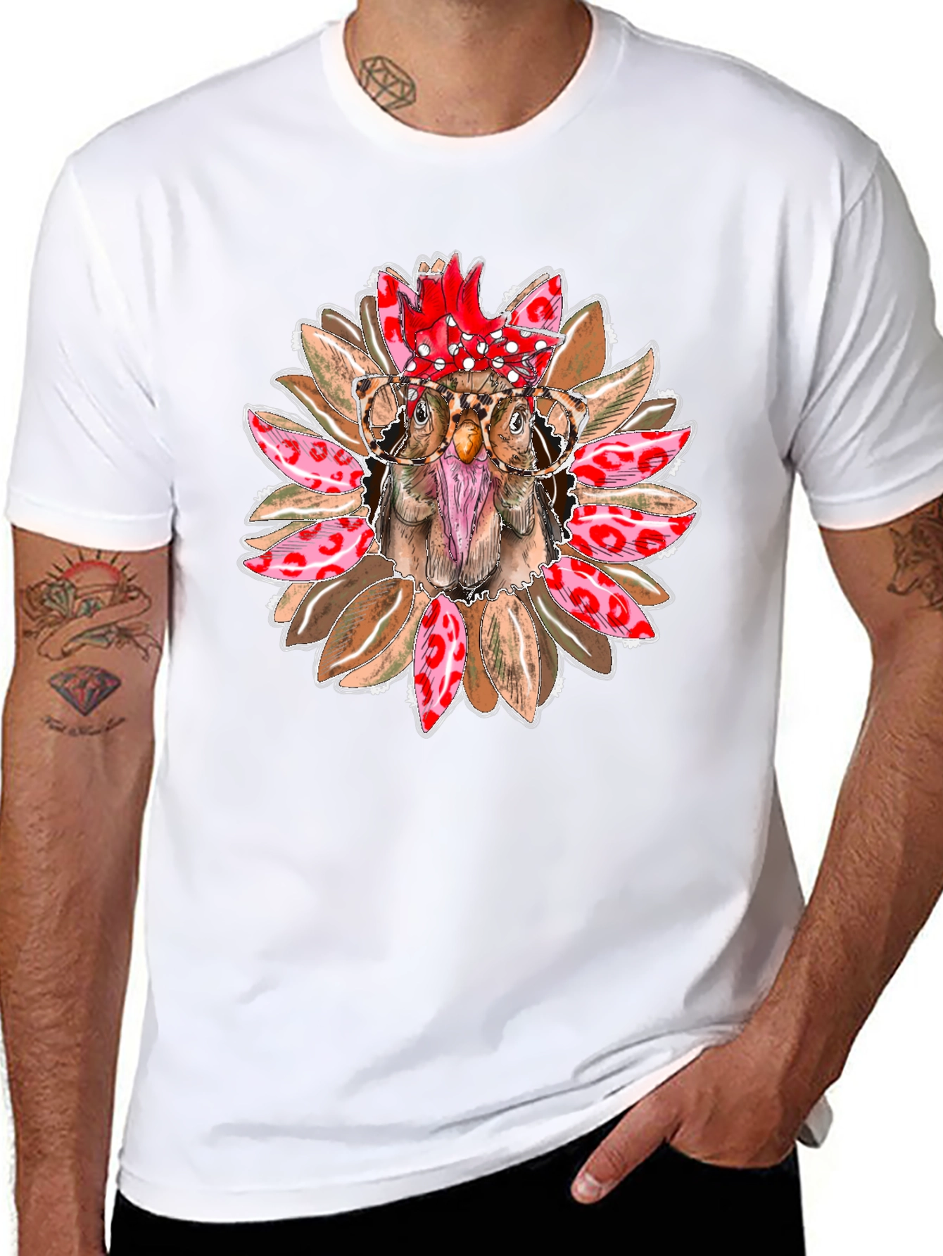 Funny Chicken with Glasses T-Shirt