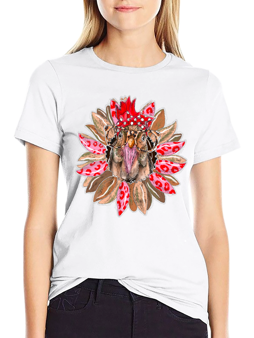Funny Chicken with Glasses T-Shirt