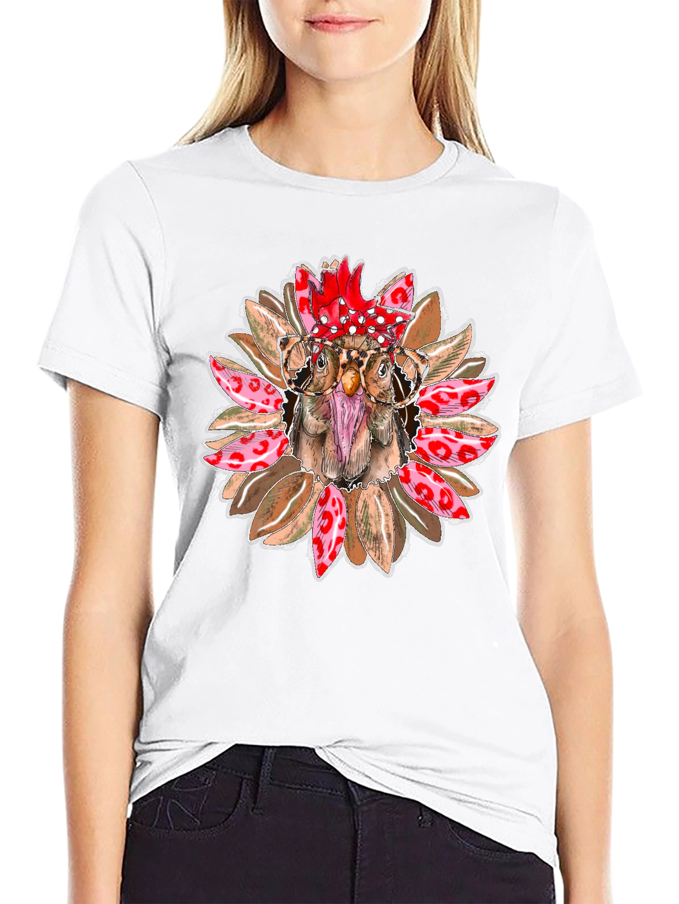Funny Chicken with Glasses T-Shirt