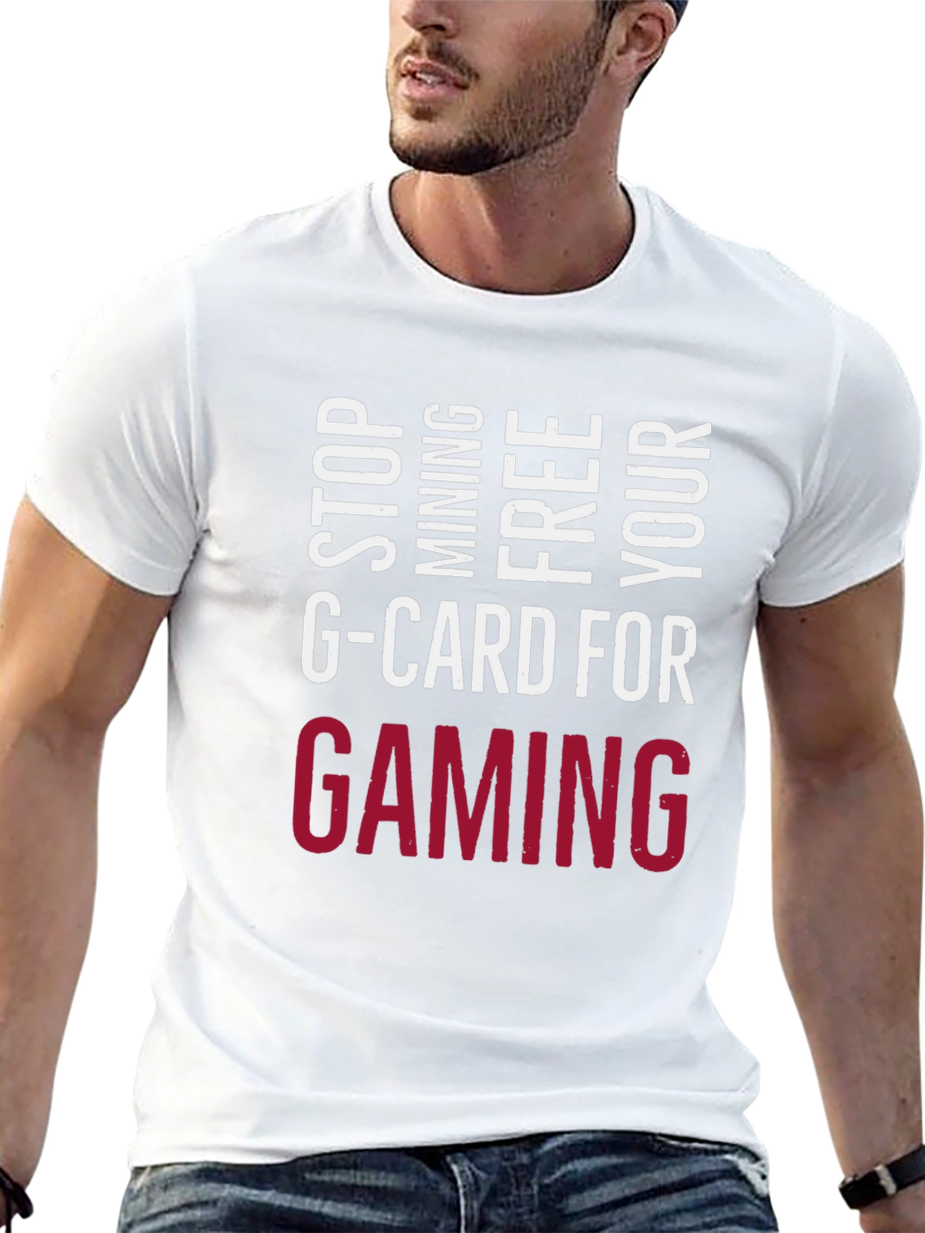 Stop Mining G-Card Tee - Gaming Forever!
