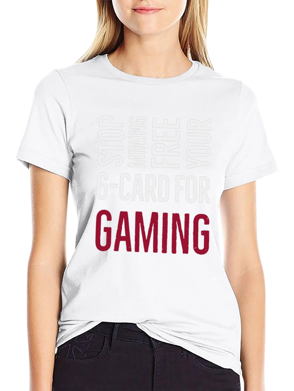 Stop Mining G-Card Tee - Gaming Forever!
