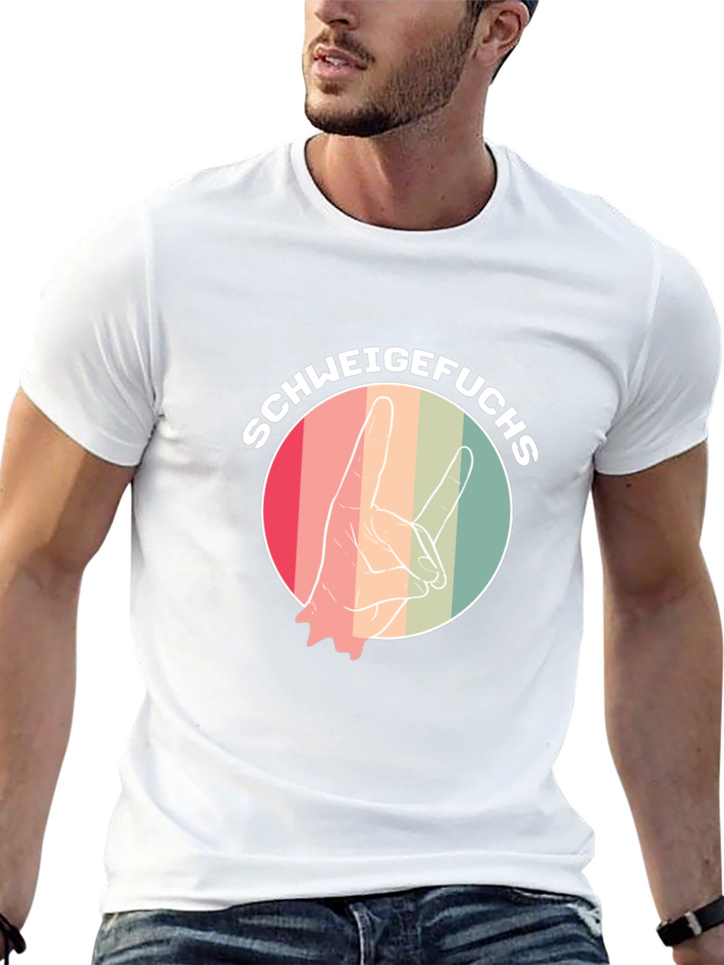 Schweigefuchs Graphic Tee - Retro Style