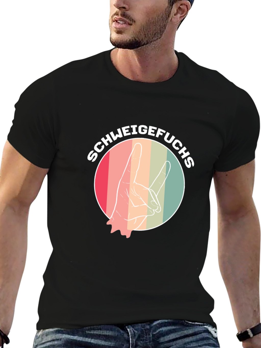 Schweigefuchs Graphic Tee - Retro Style