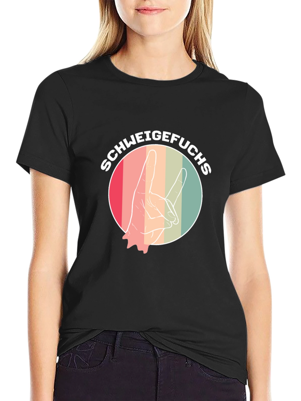 Schweigefuchs Graphic Tee - Retro Style