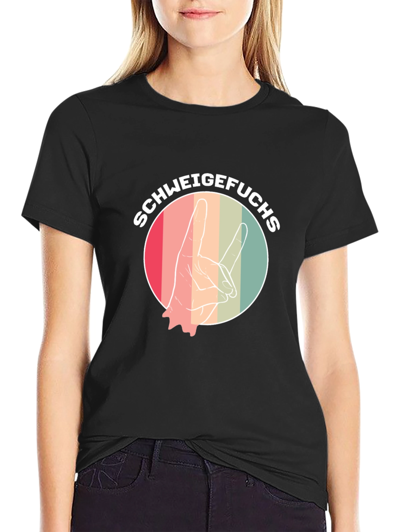 Schweigefuchs Graphic Tee - Retro Style