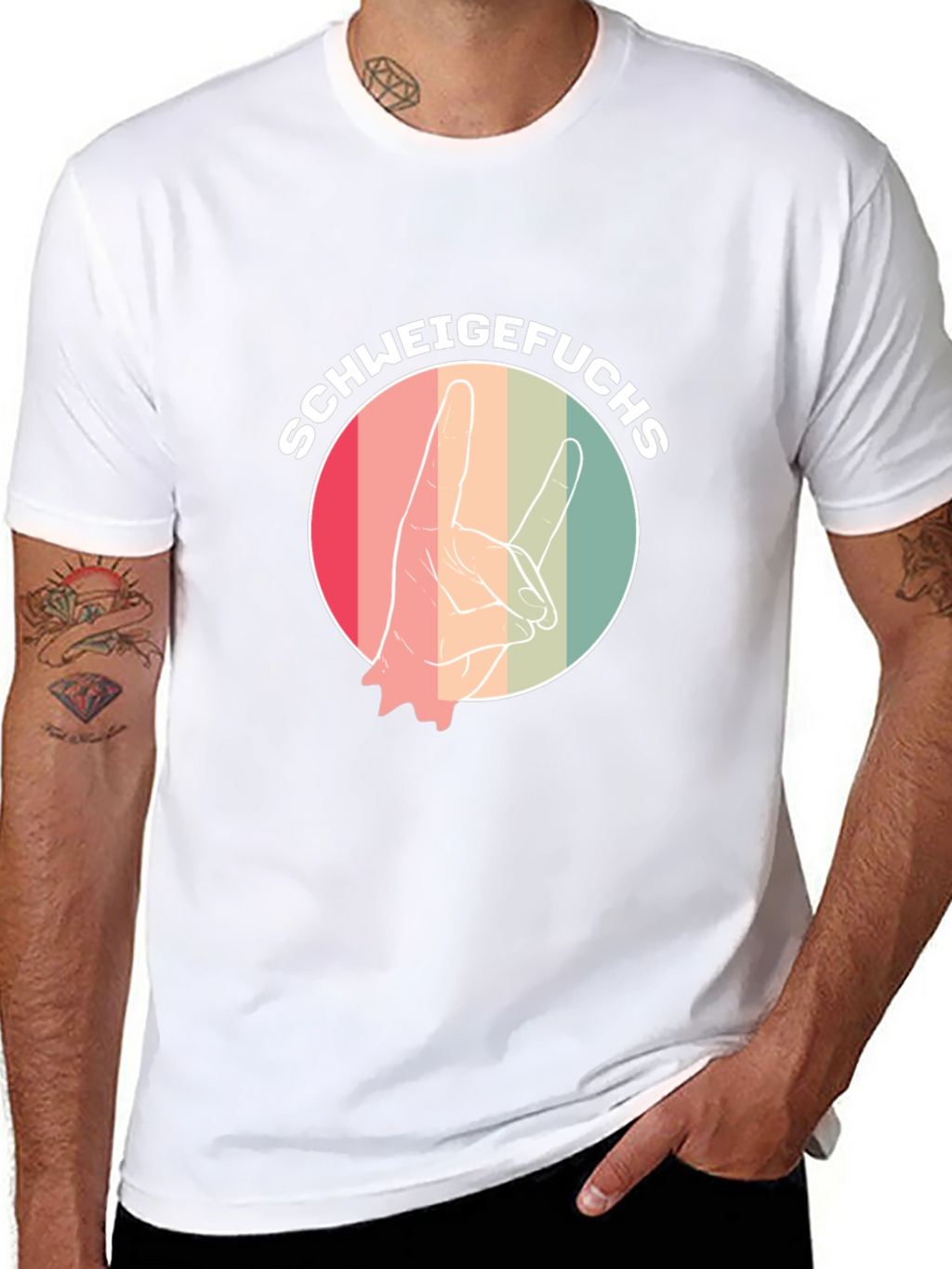 Schweigefuchs Graphic Tee - Retro Style