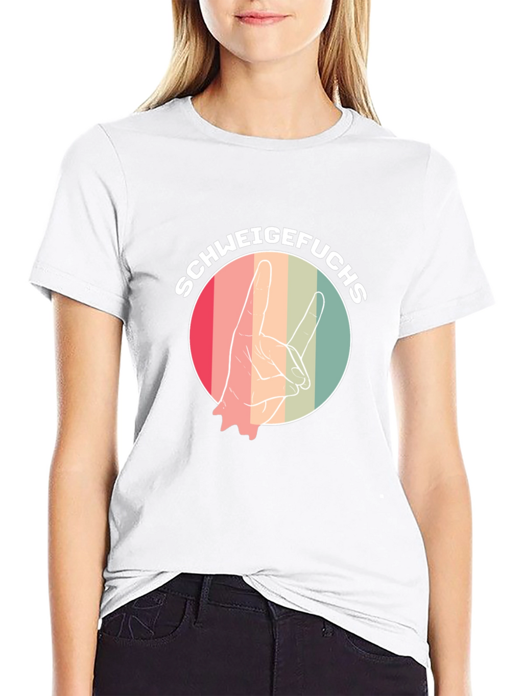 Schweigefuchs Graphic Tee - Retro Style