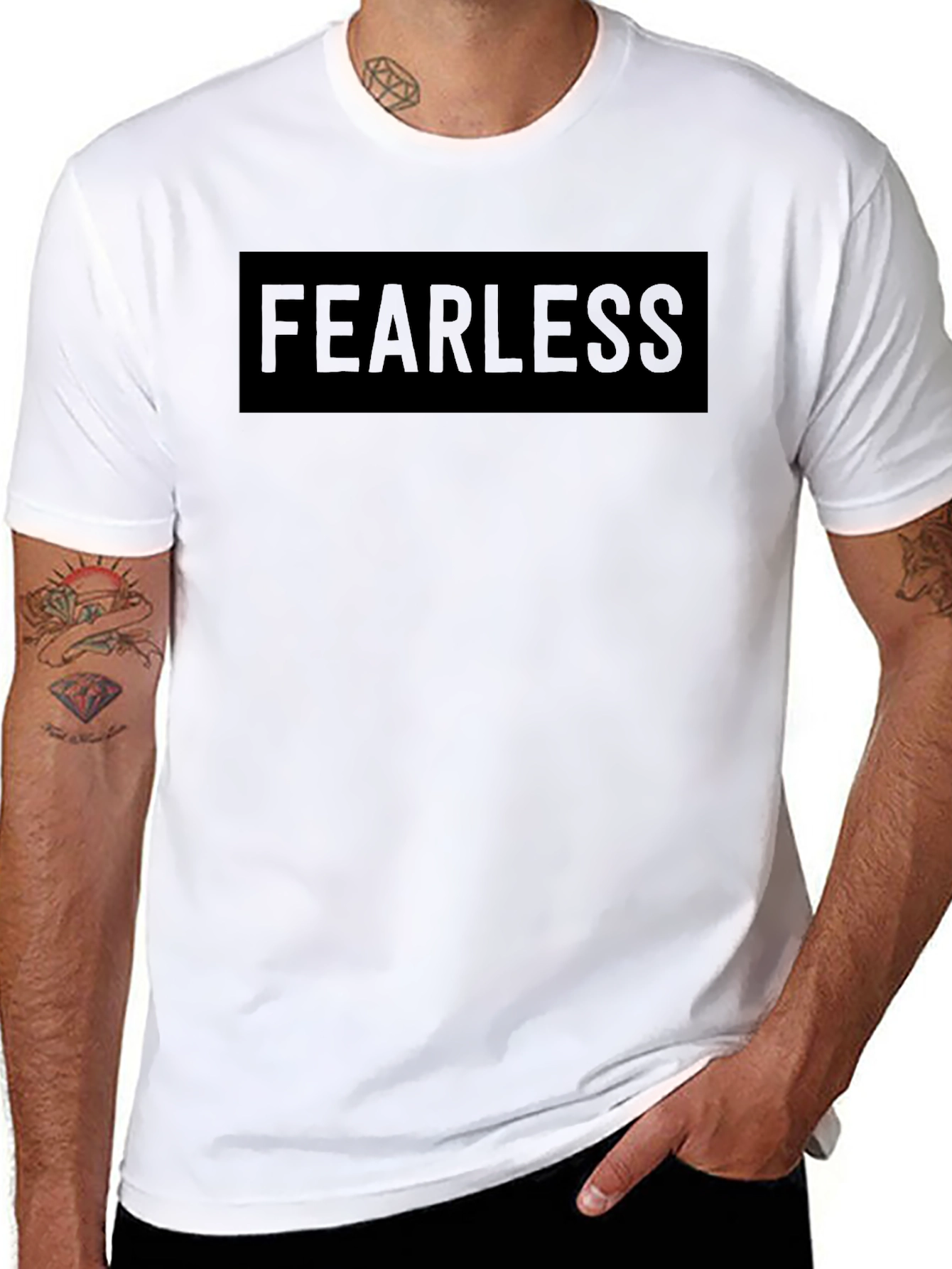 Fearless Black Crewneck T-Shirt