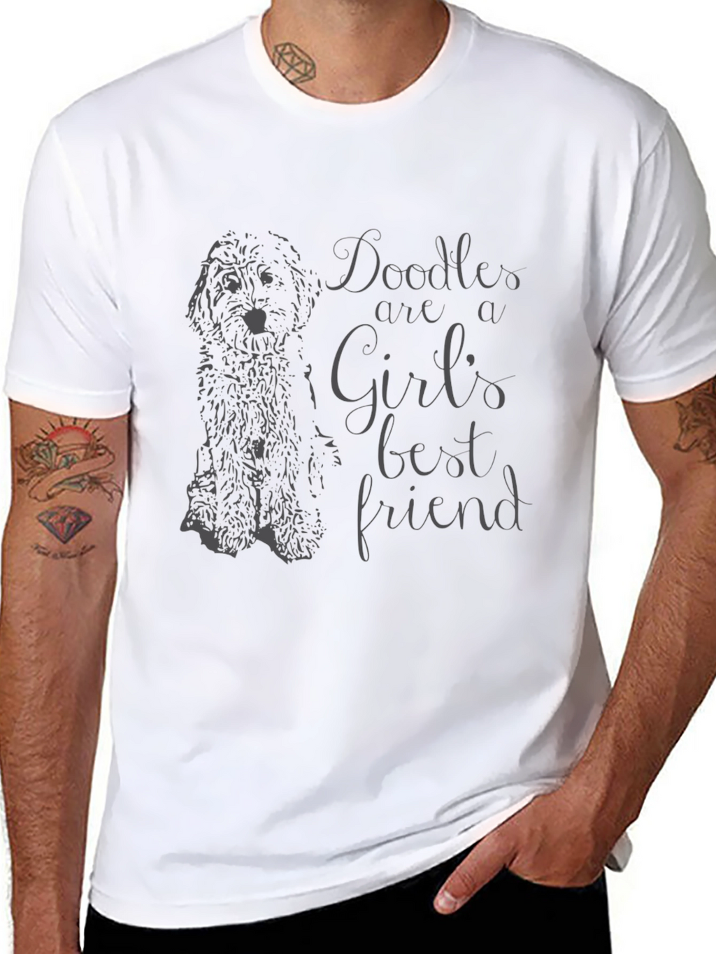 Doodle Dog Lover T-Shirt - Girls Best Friend Tee