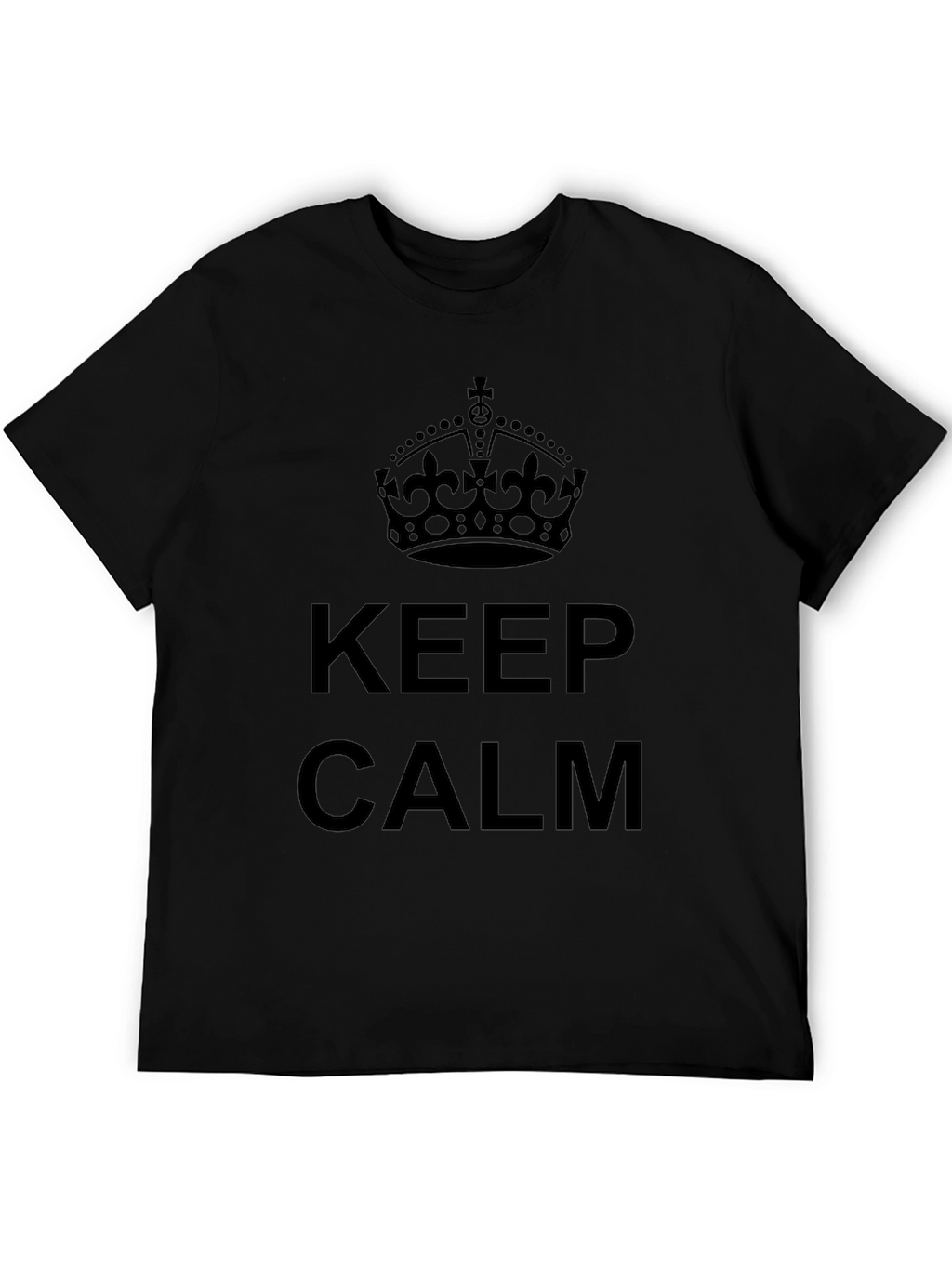 Keep Calm Crown Graphic Tee - Black