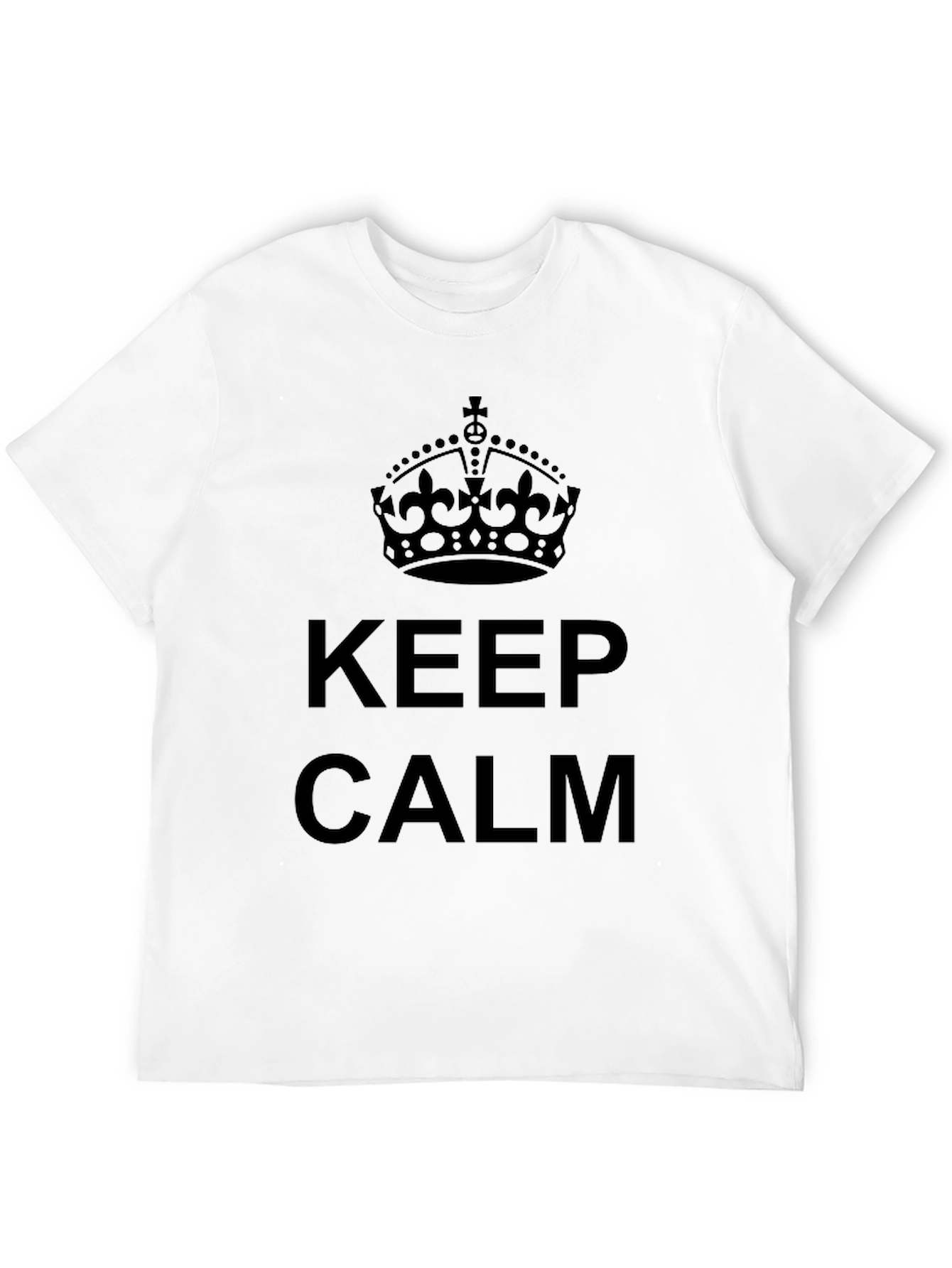 Keep Calm Crown Graphic Tee - Black