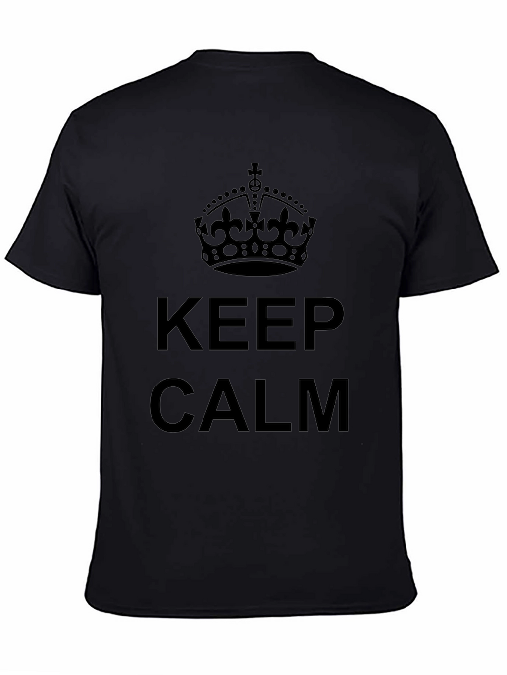 Keep Calm Crown Graphic Tee - Black