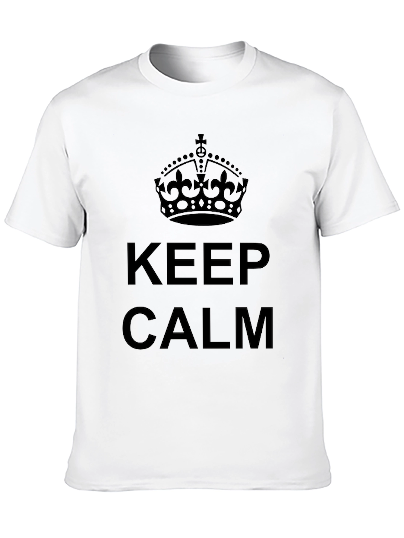 Keep Calm Crown Graphic Tee - Black