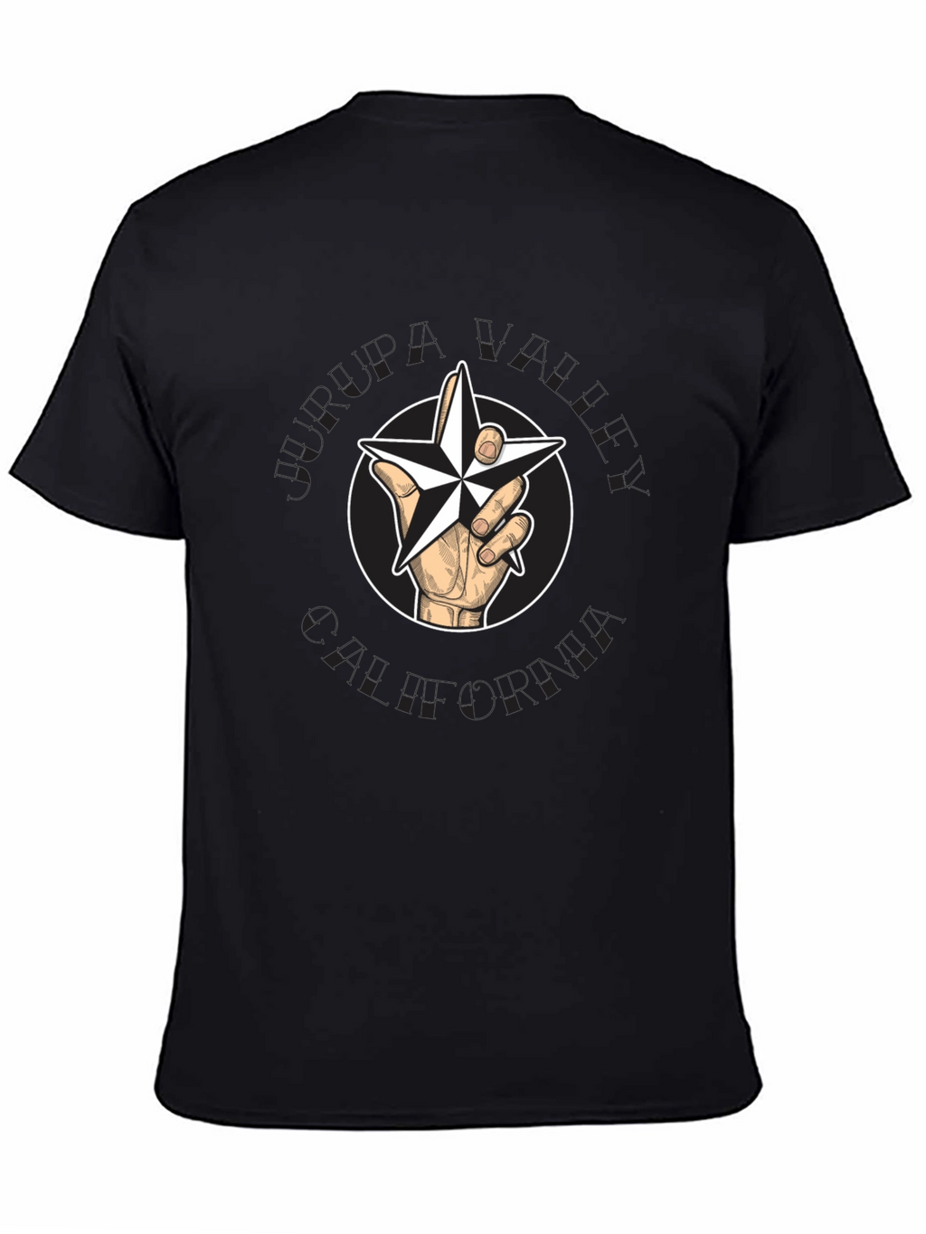 Star Hand Graphic Black T-Shirt