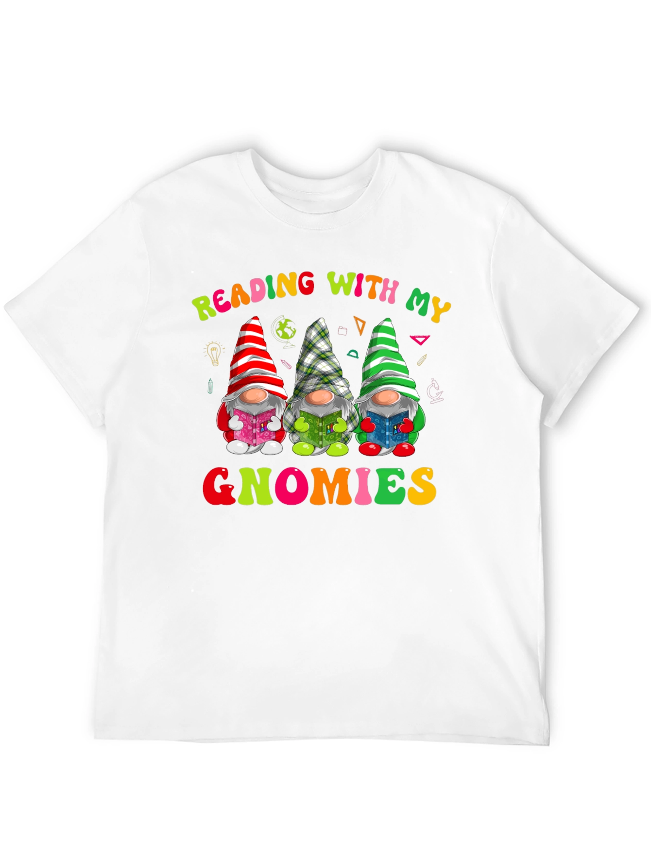 Reading With My Gnomies Shirt - Fun Teacher Tee