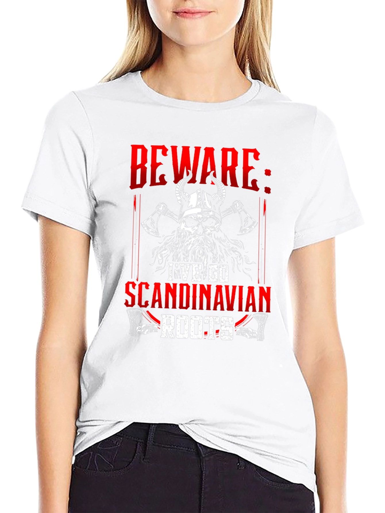 Beware I Have Scandinavian Roots Graphic Tee