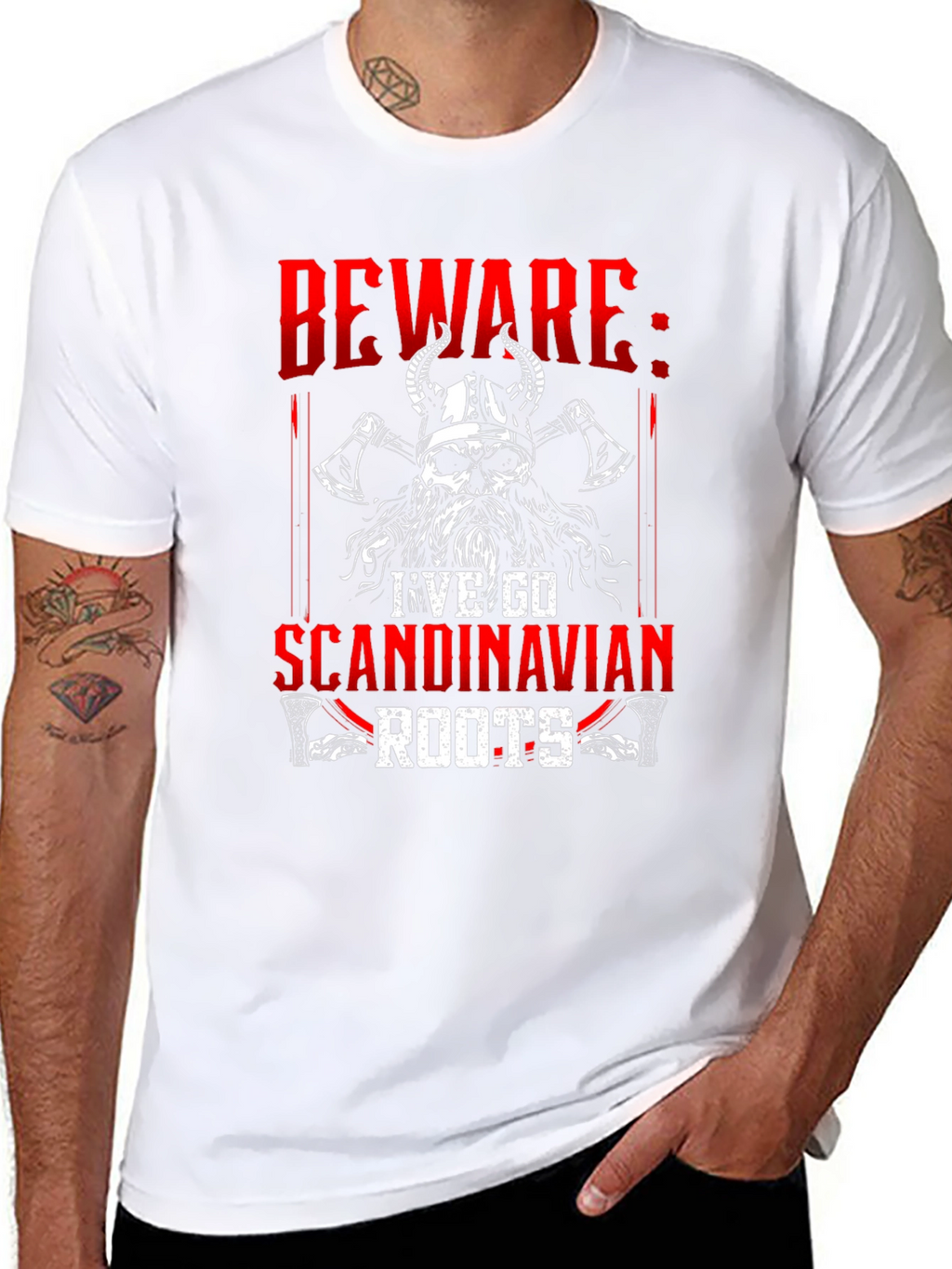 Beware I Have Scandinavian Roots Graphic Tee