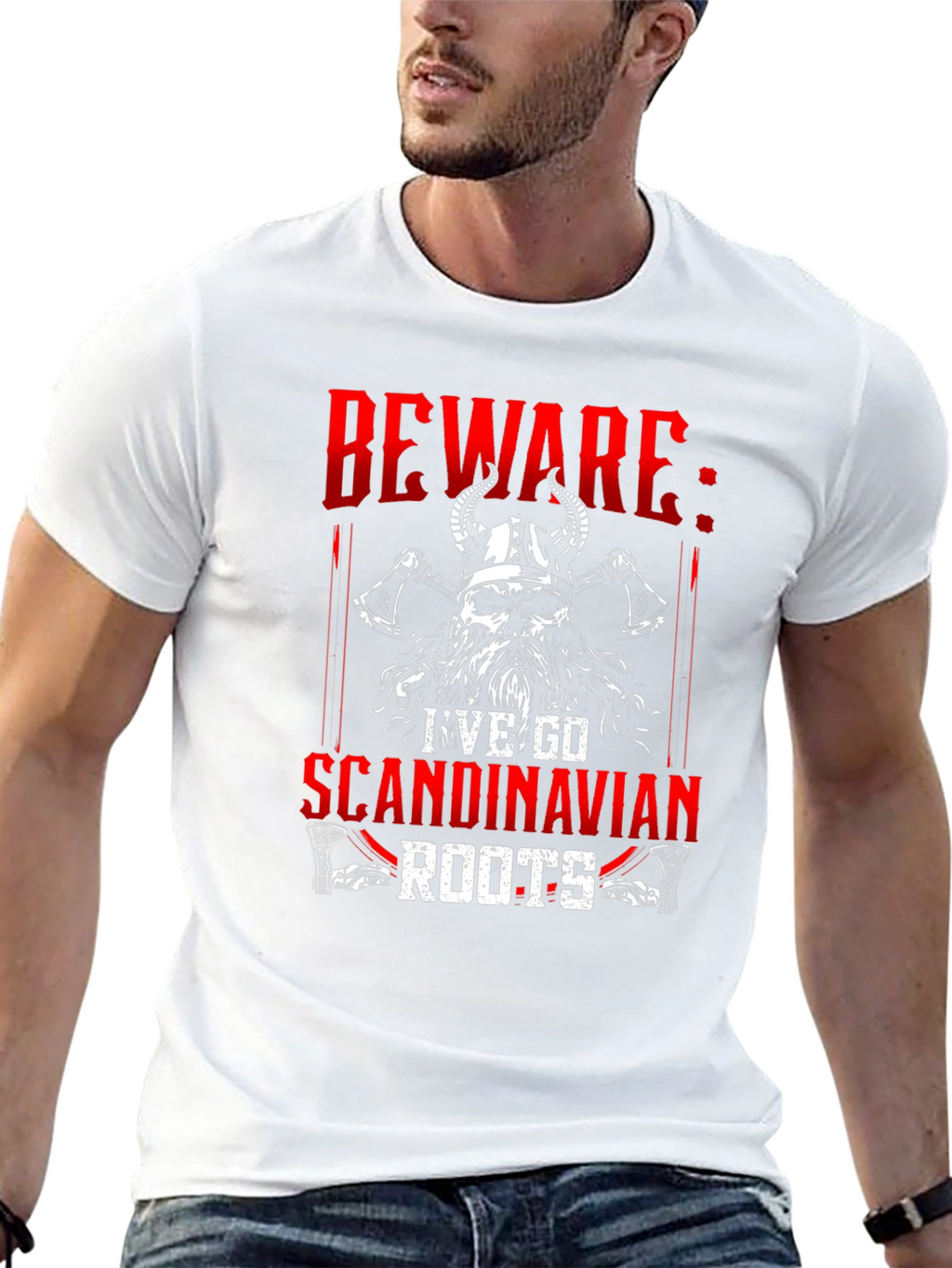 Beware I Have Scandinavian Roots Graphic Tee