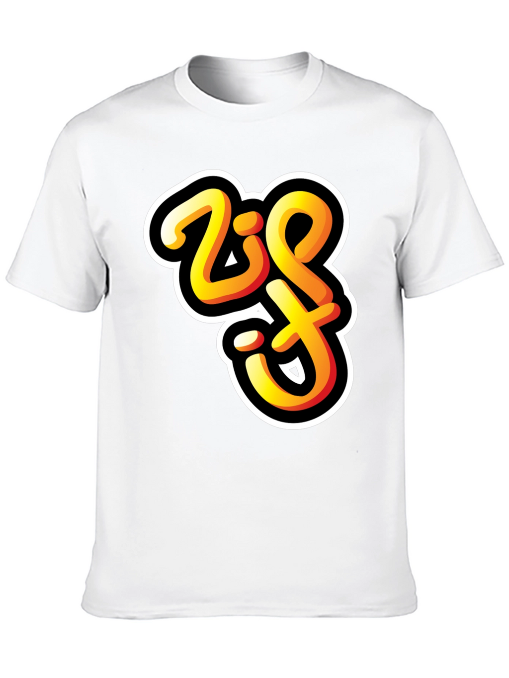 Bold Zift Graffiti Style Black T-Shirt